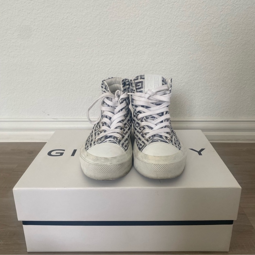 Givenchy City 4G Jacquard High Top Sneakers Size 38 - Picture 3 of 14